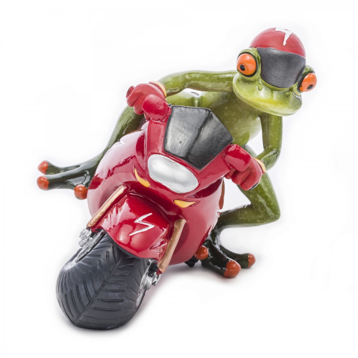 Ceramic frog - Biker