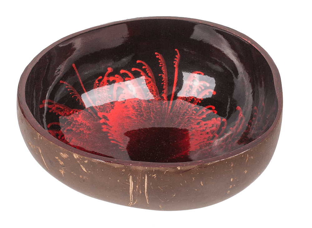 Боядисана купа за кокос - Червена