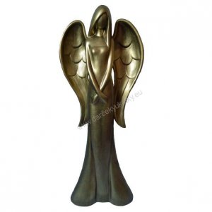 Керамичен ангел златен 55 cm