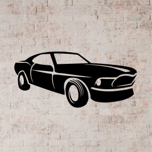 Дървена картина за стена - Ford Mustang