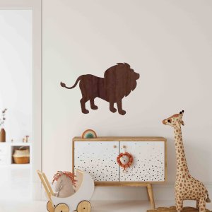 Дървена картина за стена - Лъв