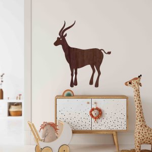 Дървена картина за стена - Дива коза