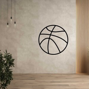 Дървена картина за стена - Баскетболна топка