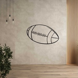 Дървена картина за стена - топка за американски футбол