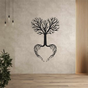 Дървено дърво на живота на стената