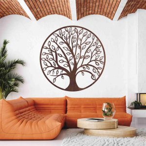 Дървено дърво на живота на стената