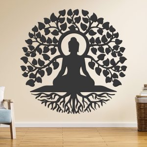 Дървено дърво на живота - Буда