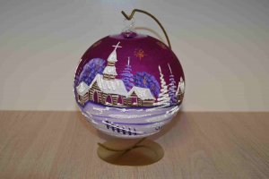 Свещник лилав мат