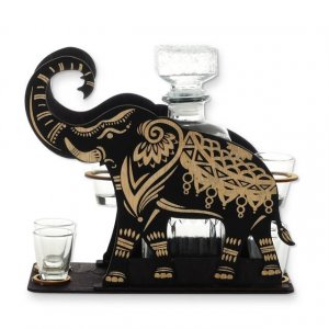 Подаръчен комплект слон с бутилка и искрици