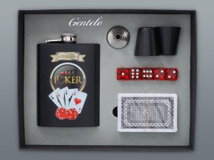 Комплект POKER 240 ml с перфоратор и карти