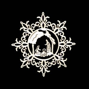 Коледен орнамент - Снежинка от Витлеем 6 см