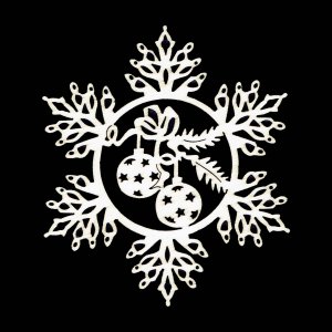 Коледен орнамент - Снежинка 9 см