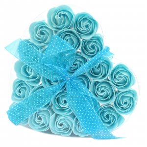 Комплект от 24 сапунени цвята - Синя роза