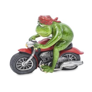 Ceramic frog - Biker2