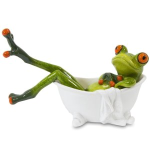 Керамична жаба - Къпане във ваната