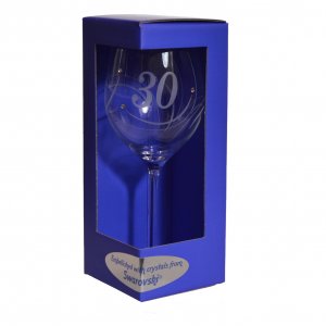 Годишна чаша за вино със Сваровски - За 30-ия рожден ден