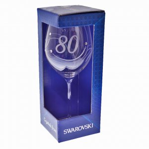 Годишна чаша за вино SWAROVSKI - За 80-ия рожден ден
