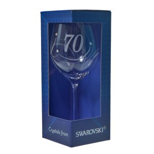Годишна чаша за вино SWAROVSKI - За 70-ия рожден ден