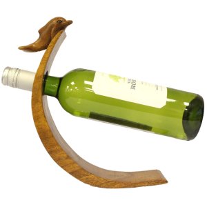 Дървена стойка за вино - Dolphin