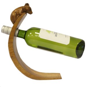 Дървена стойка за вино - Mouse