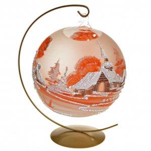 Свещник оранжев мат