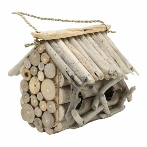 Къщичка за птици от дрейфуваща дървесина - малка