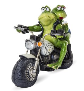 Ceramic frog - Biker
