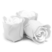 Комплект от 3 сапунени цвята - бяла роза