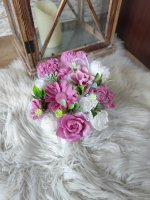Мини сапунен букет - Старо розово