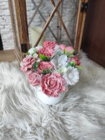 Мини сапунен букет - Розов