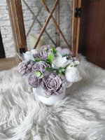 Мини сапунен букет - Сребърен