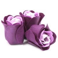 Комплект от 3 сапунени цвята - лавандула и роза