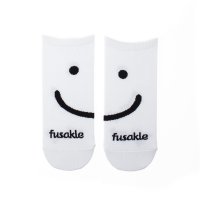 Чорапи до глезена с усмивка в бяло M (39-42)