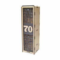 Дървена кутия за вино - 3D номер за рожден ден