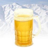 Ледена чаша за бира CHILLER - 400ml злато + отварачка