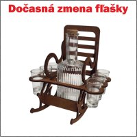 Дървен стол с бутилка за 75-ия рожден ден