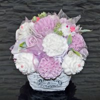 Сапунен букет - Розов, бял