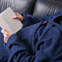 Одеяло с ръкави синьо