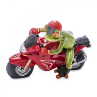 Ceramic frog - Biker