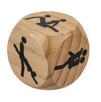 Дървено кубче Кама Сутра 6 x 6 cm