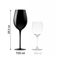 Огромна чаша за вино diVinto - Черна