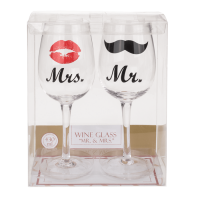 Комплект чаши за вино Mr. and Mrs.