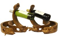 Дървена стойка за вино - Заек