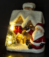 Къща с Дядо Коледа и LED осветление