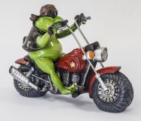 Ceramic frog - Biker