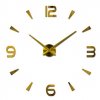 Самозалепващ се стенен часовник голям 80 - 120 см златен